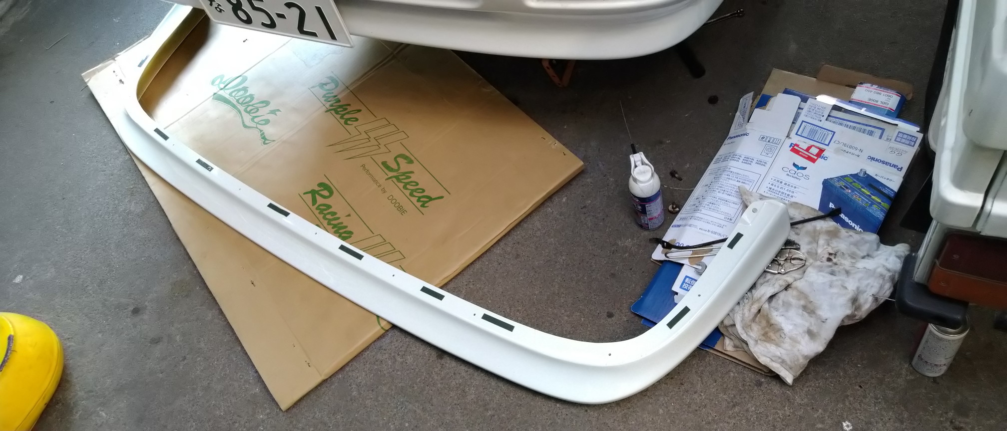 レビンAE91/92 フロントエアロダムスポイラー AE92 レビン FRONT LIP SPOILER 前期 : エアロ.カスタムパーツの